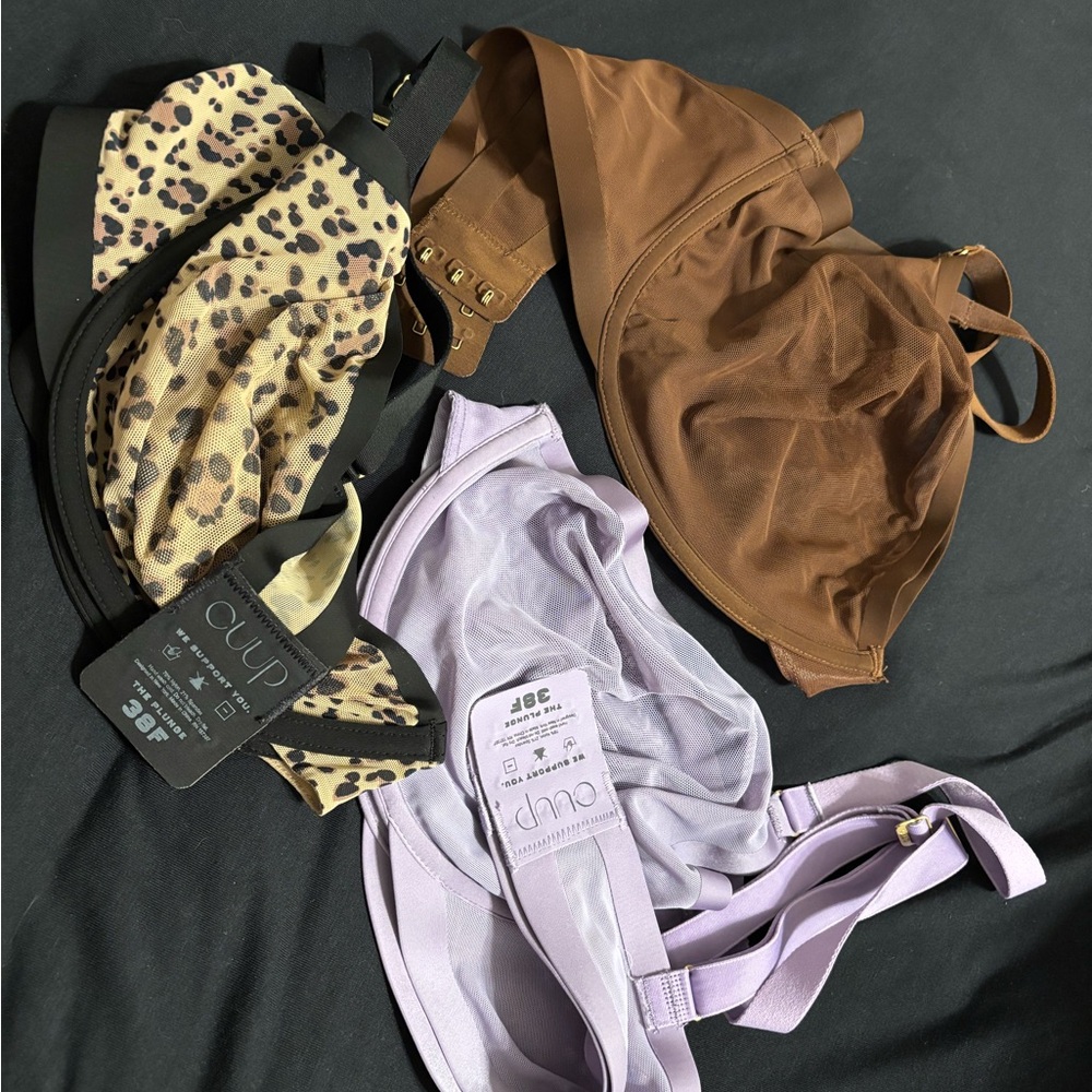 CUUP Leopard and Lavender Bra Set